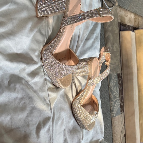 De Blossom Collection Shoes - De Blossom Collection Glittering Silver Heels